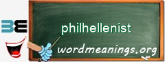 WordMeaning blackboard for philhellenist